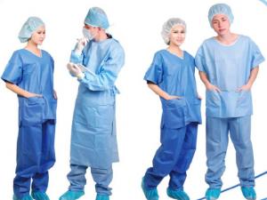 Disposable Patient Exam Gowns , Disposable Medical Protective Clothing 