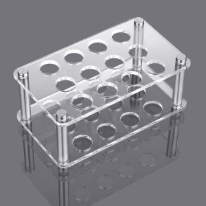 Scientific Experiments 12Pcs 20x150mm Glass Test Tubes With Cork Stoppers 1 Rack