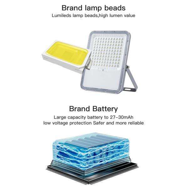 100w 200w 300w Led Solar Steet Light Flood Lamp for Stable and Consistent Lighting