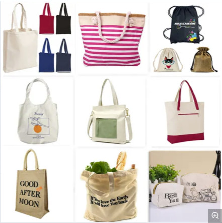 15oz Snap Button X Stitched Canvas Cotton Tote Bag