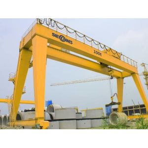 100T Double Girder Gantry Crane Wireless Remote Control Span Customization