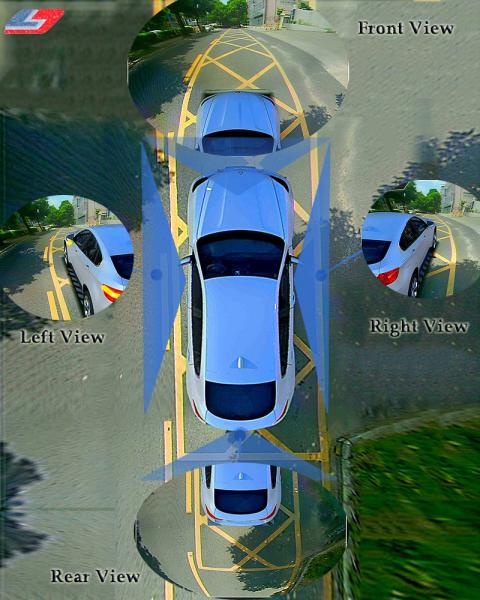 Quality Blind Spot Monitoring System / 3D 360 Degree Panoramic Parking Sensor Monitoring System for sale