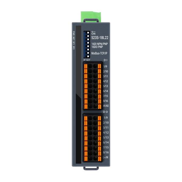 Quality TCP/IP Modbus I/O Slave Module NPN and PNP supported 16 Port DI DO DIN Mounted for sale