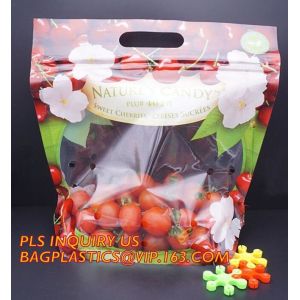 fresh fruit bag with vent hole for grape tomato cherry, fruit packaging anti-fog