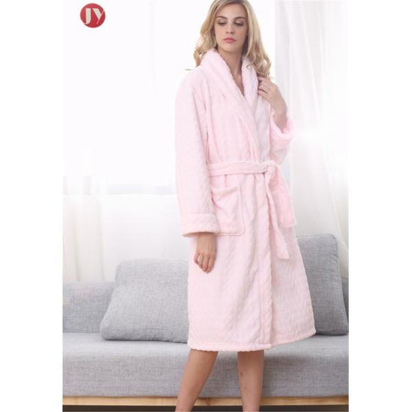 Plus Size Women'S Plush Robe , House Extra Long Nightgowns Warm Embossed Fleece