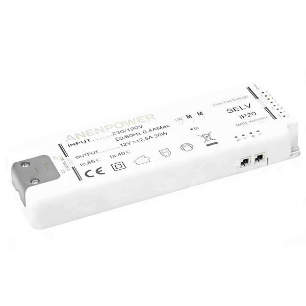 Ultra-Thin 75W Max 12V/24V IP20 LED Power Supply Driver for Cabinet & Retail