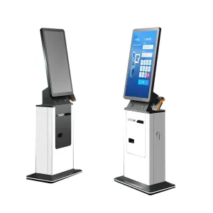 Vertical Self Service Kiosk with Thermal Printer and Customizable Color Options