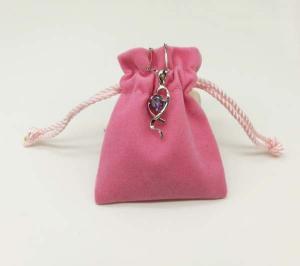 Pink Jewelry Velvet Drawstring Pouch Bag Velvet Jewelry Pouch