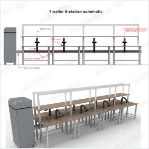 700W Laser Cutting Solder Fume Extractor , Grey Welding Fume Extractor