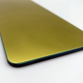 Gold Layer Optical Quartz Glass Plate of 6.91g/cm3 Density