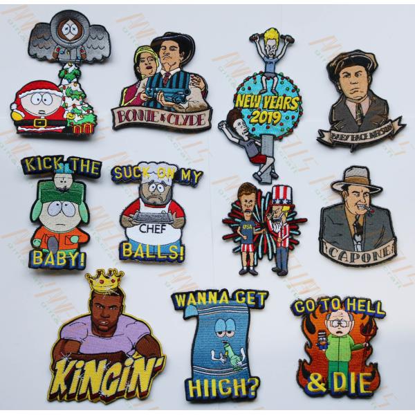 Washable Alphanumeric Custom Embroidery Patch Twill PMS Dry Cleanable