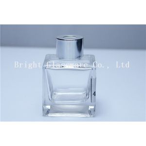 clear perfume glass bottle with knob lid