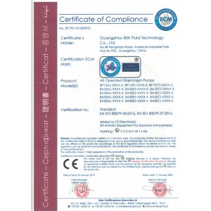 BOGEN PUMPS Certifications
