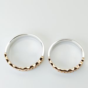 Exquisite Technology 12g Wavy 18k Matching Promise Rings