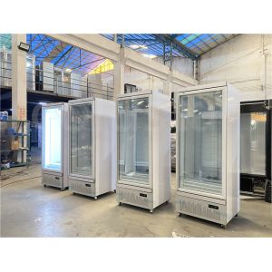 220V 450L vertical display freezer with digital thermostat CB CE certification