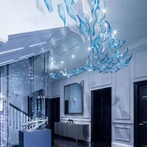 Customized Hotel Lobby Sales Department Banquet Hall Glass Chandelier In