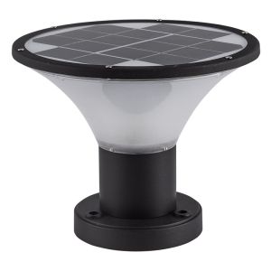 Modern Led Solar Powered Pillar Light Gate Post Cap , Black and white Solar