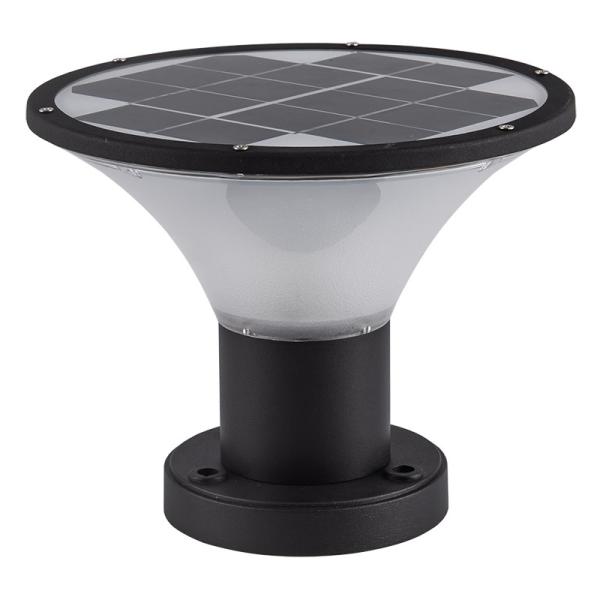 Modern Led Solar Powered Pillar Light Gate Post Cap , Black and white Solar
