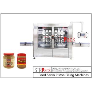 Peanut Butter Bottle Inline Volumetric Piston Filling Machine 0.6Mpa