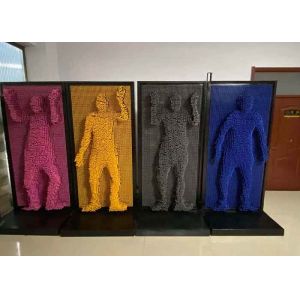 Impression Pin Wall Life Size Plastic 3D Art Board For Mall Playing