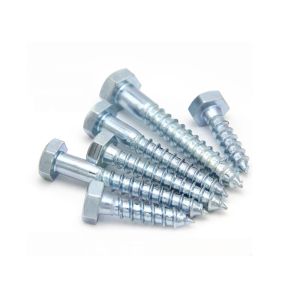 China M5 M6 Carbon Steel Hex Head Self Tapping Screw With Half Thread Zinc Plated Galvanized on sale