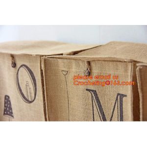 Custom-built hot sale jute clothes store receive cube storage basket, jute dirty