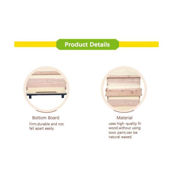 Beeswax Foundation Two Layers 18mm Fir Bee Hive With 10 Frames