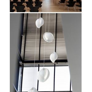 JYLINGHTING Italian Elegant 360° Rotating Moon Chandelier Square Acrylic Frame