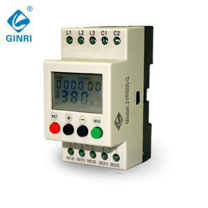 Over Voltage Protection Three Phase Voltage Monitoring Relay For Control Cabinet