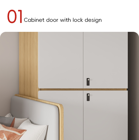 Support customization Contemporary Modern Bedroom Wardrobe High Durability Wood Furniture For Home And Hotel