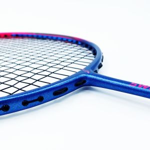 Full Carton Fiber Blue-pink Badminton Racket With Indurative Rod Anti-slip