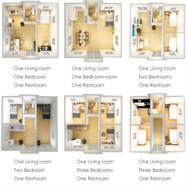 20ft Luxury Prefabricated Houses Customizable and Expandable for Your Project Needs