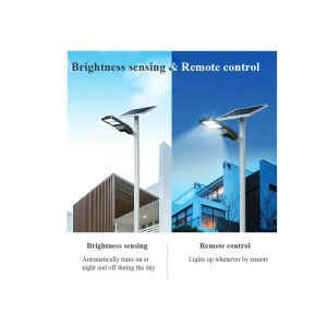 100W Outdoor Solar Street Lamp Type C Waterproof Powered LED Light