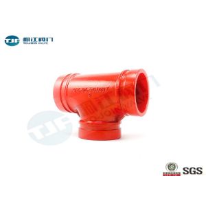Durable Grooved Pipe Coupling / Equal Tee Ductile Iron Material Made
