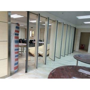 Solid MDF Fabric Foldable Partition Wall , 1230 mm Panel Width