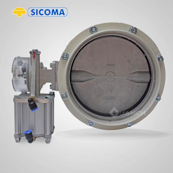 Flange Ends Butterfly Valve For Cement Silo Hopper Bins SICOMA Ductile Iron Valve Disc