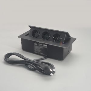Germany using Zinc alloy spring pop up type tabletop schuko power socket with 3