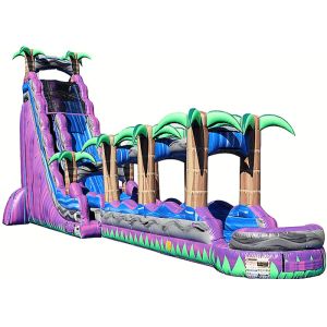 Buy cheap Exciting Adults Splash Inflatable Water Slide Bouncy Long Distance Fast Speed from wholesalers