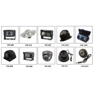 4CH 7" TFT Car Monitor wogan truck Cameras DVR system with 32 GB SD card