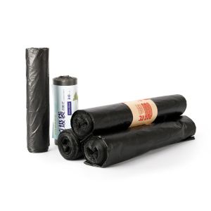 Customized Color CMYK commercial trash bags On Roll Biodegradable