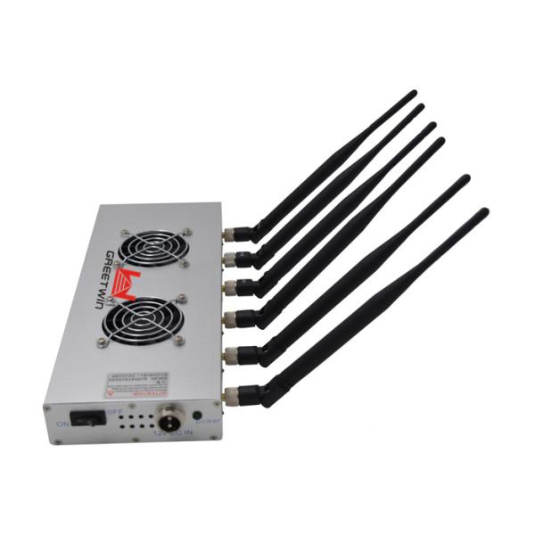 6 Antennas 12W 4G2300 LTE800 LTE2600 Cell Phone Signal Jammer 30 Meters