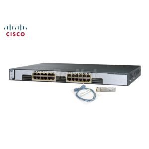 Gigabit Ethernet Network Used Cisco Switches 24 Port WS-C3750G-24T-S Stackable