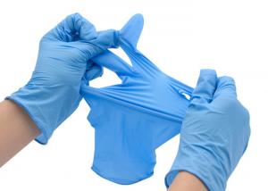 Wholesale Non - Sterile Nitrile Chemical Resistant Gloves , Biodegradable Disposable Gloves from china suppliers