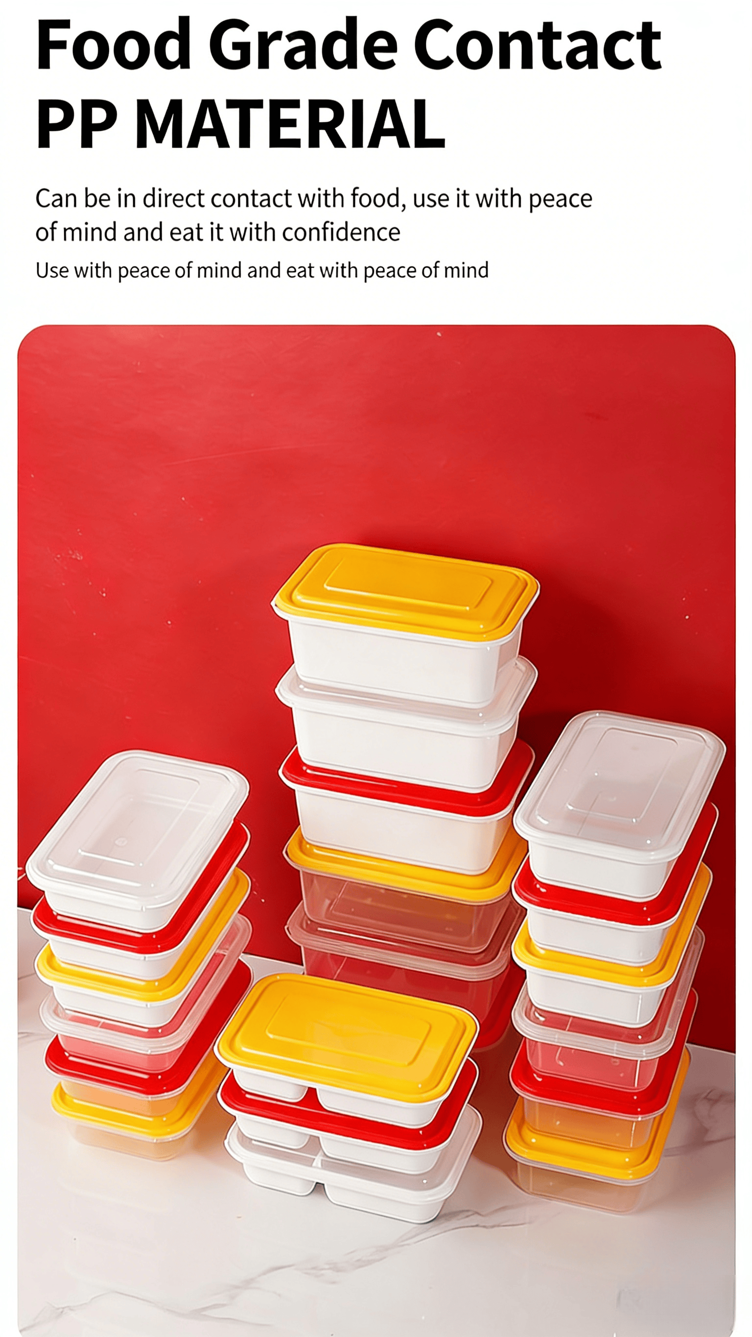 rectangular plastic food container with lid takeaway food container meal prep food container food storage container