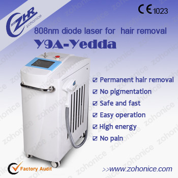 Quality 808nm Diode Laser Hair Removal Machine 808 Laser Epilator With Cooling System for sale