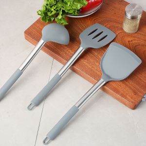 12 Piece Gray Silicone Spatula Kitchenaid Cookware Utensil Set Customized