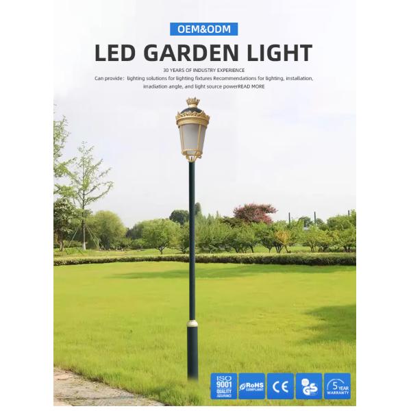 Square Outdoor Garden Lighting LED Street Lights with 70 Ra Color Rendering Index