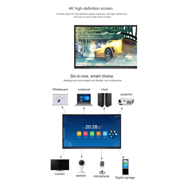65 Inch Touch Screen Whiteboard For School Teaching