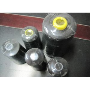 Black Polyester Coats Sewing Thread High Tenacity , Small Cones