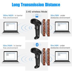 Handheld 1D Wireless CCD Barcode Scanner For Retail Supermaerket YHD-1100CW